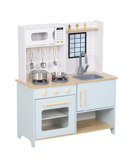 AIYAPLAY Pretend Play Kitchen, Kids Kitchen Playset with Light & Sound Stove, Turning Knobs, Cooking Accessories - pic 176208 | FastDaddyshop