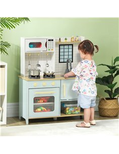AIYAPLAY Pretend Play Kitchen, Kids Kitchen Playset with Light & Sound Stove, Turning Knobs, Cooking Accessories 2