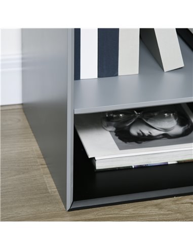 HOMCOM TV Unit Cabinet for TVs up to 32"-55", TV Stand with Storage Shelves for Living Room, Grey