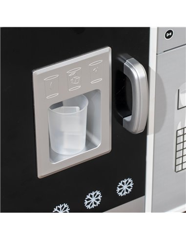 AIYAPLAY Kids Play Kitchen with Sound, Ice/Coffee Maker, Utensils, Microwave, Stainless Steel Utensils, for 3-6 Years