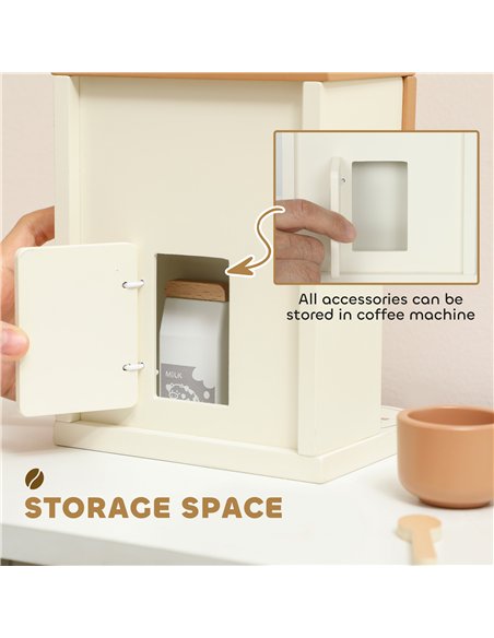 AIYAPLAY Kids Wooden Coffee Machine Toy, Pretend Play Kitchen Accessories Gift for Boys and Girls Ages 3+ - pic 176241 | FastDaddyshop