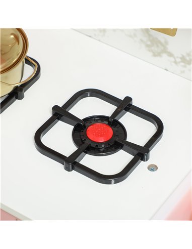 AIYAPLAY Kitchen Playset with Pretend Play Cooking Accessories, Play Kitchen with Oven, Microwave and Sink, Pink