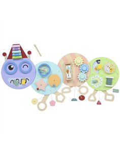 AIYAPLAY Caterpillar Busy Board with 7 Activities, for Nursery, Playroom, Home, for 3+ Years