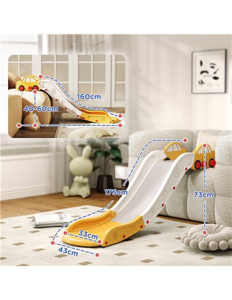 AIYAPLAY Kids Slide for Bed, Sofa, with Extended Length, Easy to assemble and Store, Yellow - pic 176309 | FastDaddyshop