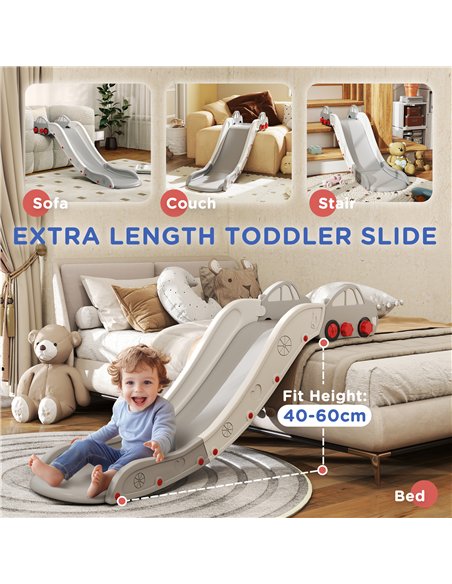AIYAPLAY Kids Slide for Bed, Sofa, with Extended Length, Easy to assemble and Store, Grey - pic 176328 | FastDaddyshop