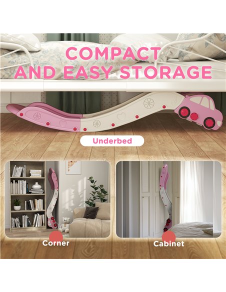 AIYAPLAY Kids Slide for Bed, Sofa, with Extended Length, Easy to assemble and Store, Pink - pic 176339 | FastDaddyshop