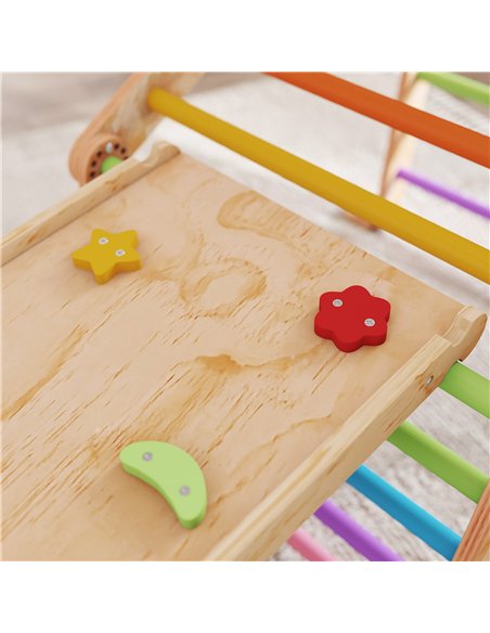 AIYAPLAY 9 in 1 Toddler Climbing Frame with Ramp, Slide, Arch, Ladder, Blackboard for 18-48 Months - pic 176377 | FastDaddyshop