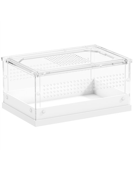 PawHut Acrylic Reptile Terrarium with Top Sliding Door, Vents,  for Snake, Frog, Spider, Gecko, Tarantula, 30 x 20 x 15 cm - pic 176577 | FastDaddyshop