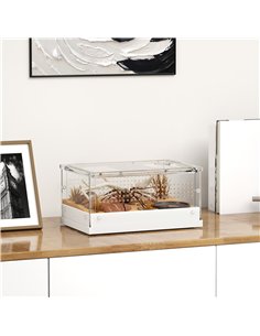 PawHut Acrylic Reptile Terrarium with Top Sliding Door, Vents,  for Snake, Frog, Spider, Gecko, Tarantula, 30 x 20 x 15 cm 2