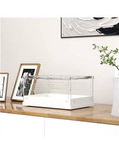 PawHut Acrylic Reptile Terrarium with Top Sliding Door, Vents,  for Snake, Frog, Spider, Gecko, Tarantula, 30 x 20 x 15 cm