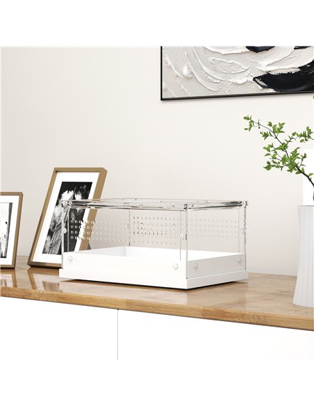 PawHut Acrylic Reptile Terrarium with Top Sliding Door, Vents,  for Snake, Frog, Spider, Gecko, Tarantula, 30 x 20 x 15 cm - pic 176584 | FastDaddyshop