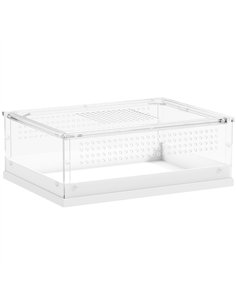 PawHut Acrylic Reptile Terrarium with Top Sliding Door, Vents,  for Snake, Frog, Spider, Gecko, Tarantula, 40 x 30 x 15 cm