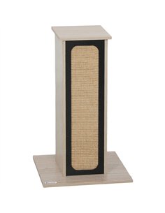 PawHut 63cm Cat Scratching Post, Cat Scratcher with Replaceable Scratching Board, Top Perch, Sisal Scratch Mat, Oak