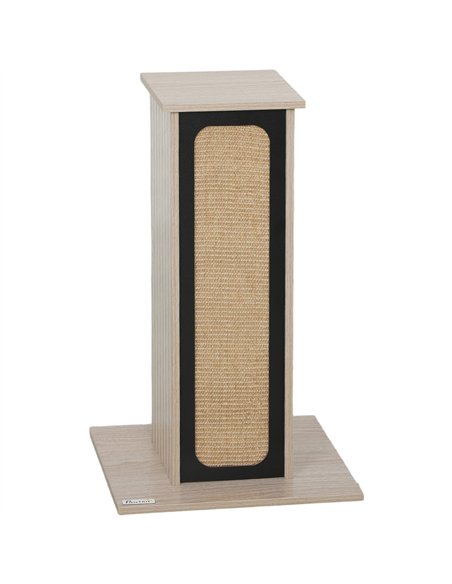 PawHut 63cm Cat Scratching Post, Cat Scratcher with Replaceable Scratching Board, Top Perch, Sisal Scratch Mat, Oak - pic 176874 | FastDaddyshop