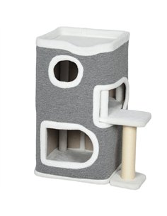 PawHut 75 cm Cat Tree, Cat Tower Condo for Indoor Cats with Scratching Post, Jumping Platform, Grey