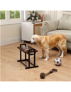 PawHut Raised Dog Bowls with Stand, 4 Heights Adjustable Pet Feeder with 3 Adjustable Angles for Small, Medium & Large Breeds, B 2