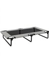 PawHut Portable Raised Dog Bed, Elevated Pet Cot with Breathable Mesh for Indoor Outdoor, for Large Dogs, Light Grey