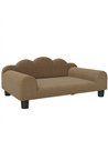 PawHut Elevated Dog Sofa Bed, Breathable Pet Sofa with Backrest and Armrest for Small Dogs, Brown