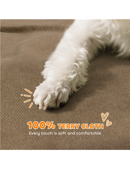 PawHut Elevated Dog Sofa Bed, Breathable Pet Sofa with Backrest and Armrest for Small Dogs, Brown - pic 177030 | FastDaddyshop