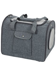 PawHut Soft Sided Cat Carrier Bag, Portable Foldable Pet Carrier with Shoulder Strap & Removable Mat for Small Pet Up to 10kg