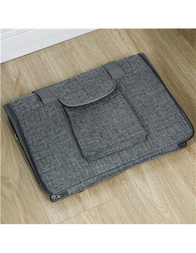 PawHut Soft Sided Cat Carrier Bag, Portable Foldable Pet Carrier with Shoulder Strap & Removable Mat for Small Pet Up to 10kg