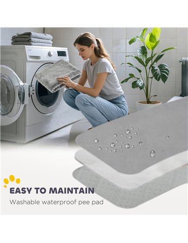 PawHut Steel Dog Whelping Box with Washable Whelping Pad, Wind-Resistant Cloth, for Small, Medium Dogs, 122 x 122 x 60cm