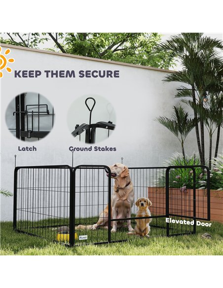 PawHut Steel Dog Whelping Box with Washable Whelping Pad, Wind-Resistant Cloth, for Small, Medium Dogs, 122 x 122 x 60cm - pic 177098 | FastDaddyshop