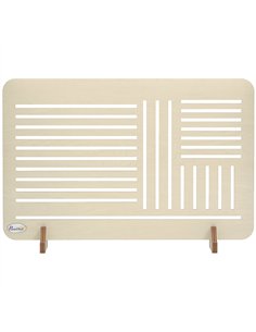PawHut Freestanding Pet Gate, Portable Dog Barrier Gate with Feet for Small Breeds, 75 x 51 cm, Natural Wood