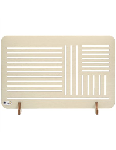 PawHut Freestanding Pet Gate, Portable Dog Barrier Gate with Feet for Small Breeds, 75 x 51 cm, Natural Wood - pic 177126 | FastDaddyshop