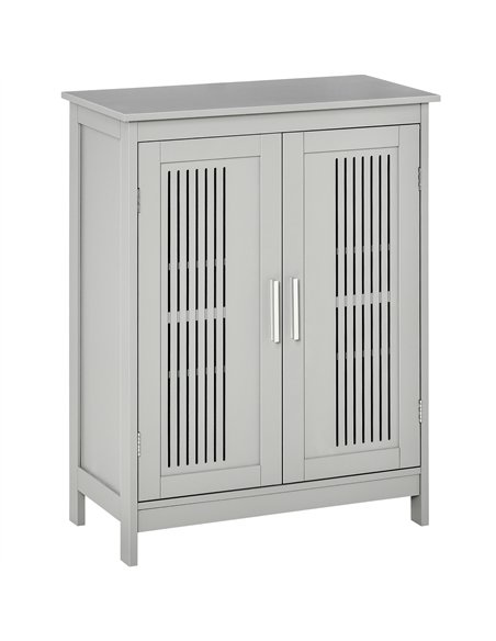 kleankin Modern Bathroom Floor Cabinet - Grey - pic 177162 | FastDaddyshop
