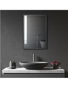 kleankin Bathroom Cabinet with Mirror, Wall Mounted Bathroom Mirror Cabinet with Storage Shelves, 40 x 12 x 60 cm, Black 2