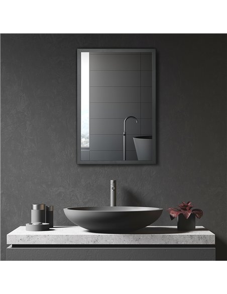 kleankin Bathroom Cabinet with Mirror, Wall Mounted Bathroom Mirror Cabinet with Storage Shelves, 40 x 12 x 60 cm, Black - pic 177181 | FastDaddyshop
