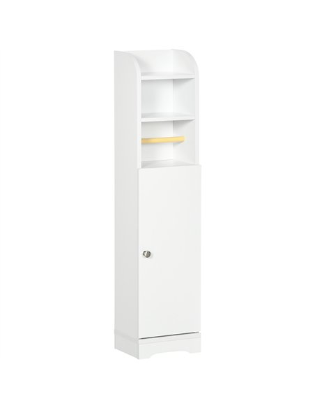 kleankin Multi-Storage Narrow Bathroom Cabinet - White - pic 177198 | FastDaddyshop