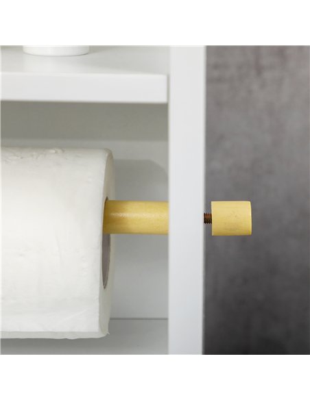 kleankin Multi-Storage Narrow Bathroom Cabinet - White - pic 177206 | FastDaddyshop