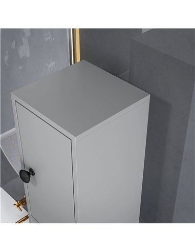 kleankin 180cm Slim Bathroom Cabinet, with Drawer, Shelves and Cupboards - Grey