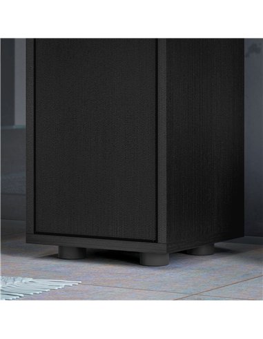 kleankin 180cm Slim Bathroom Cabinet, with Drawer, Shelves and Cupboards - Black