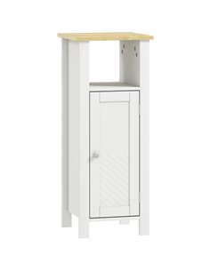 kleankin Slim Bathroom Storage Unit with Open Shelf, Bathroom Storage Cabinet with Adjustable Shelf, 32 x 30 x 80 cm, White
