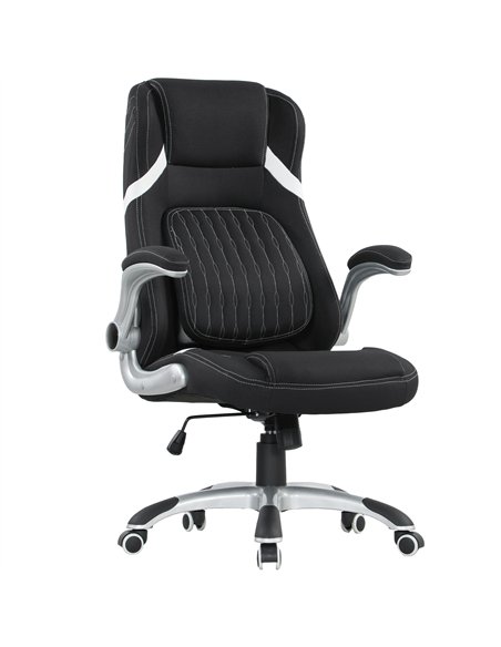 Vinsetto Linen-Look Office Chair, with Adjustable Height and Tension - Black - pic 177279 | FastDaddyshop