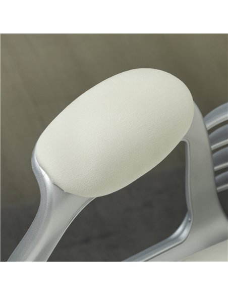 Vinsetto Velvet-Feel Work Chair, with Diamante Back - Cream - pic 177314 | FastDaddyshop