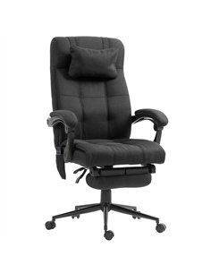 Vinsetto Office Chair with 6-point Vibration Massage and Heat, Computer Chair with Adjustable Height, Head Pillow, Footrest for 
