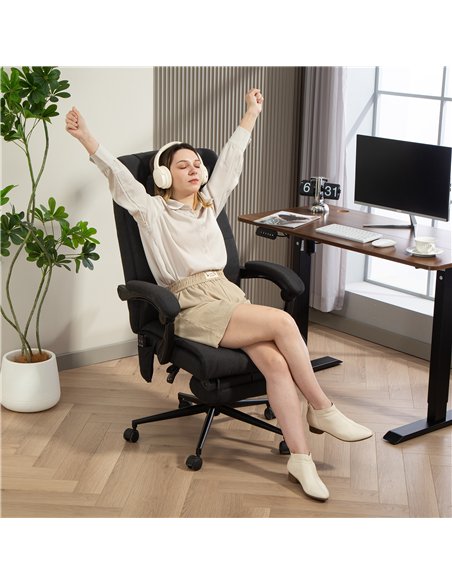 Vinsetto Office Chair with 6-point Vibration Massage and Heat, Computer Chair with Adjustable Height, Head Pillow, Footrest for  - pic 177394 | FastDaddyshop