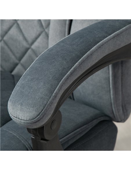 Vinsetto Massage Office Chair, Heated Reclining Computer Chair with Adjustable Height and Footrest, Dark Grey - pic 177440 | FastDaddyshop