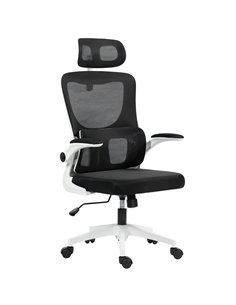 Vinsetto Ergonomic Office Chair, High Back Mesh Computer Desk Chair with Adjustable Headrest and Lumbar Support, Rotatable Armre