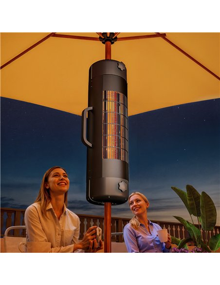 Outsunny Electric Umbrella Parasol Mounted Patio Heater for 25-70 mm Poles, 2000 W Outdoor Garden Heater with 2 Heat Setting, 6  - pic 177523 | FastDaddyshop