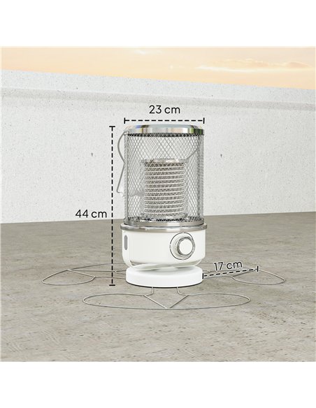 Outsunny 2000W Patio Electric Heater with 10-20㎡ Coverage, Separation Coil, Freestanding Outdoor Infrared Heater with Tip-Over P - pic 177533 | FastDaddyshop