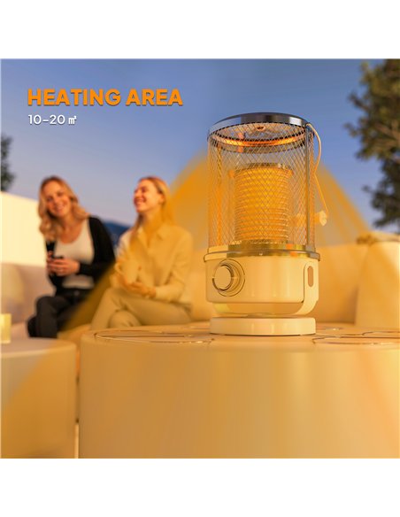 Outsunny 2000W Patio Electric Heater with 10-20㎡ Coverage, Separation Coil, Freestanding Outdoor Infrared Heater with Tip-Over P - pic 177535 | FastDaddyshop