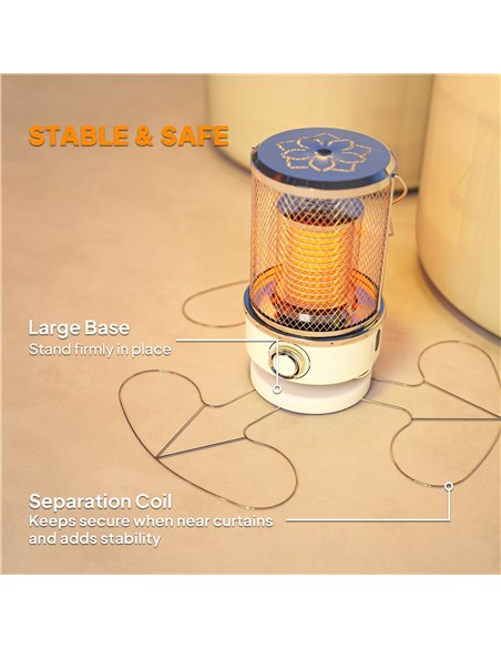 Outsunny 2000W Patio Electric Heater with 10-20㎡ Coverage, Separation Coil, Freestanding Outdoor Infrared Heater with Tip-Over P - pic 177536 | FastDaddyshop