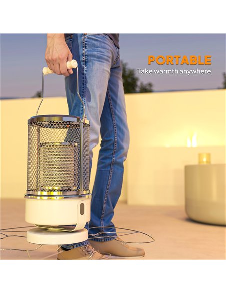 Outsunny 2000W Patio Electric Heater with 10-20㎡ Coverage, Separation Coil, Freestanding Outdoor Infrared Heater with Tip-Over P - pic 177538 | FastDaddyshop