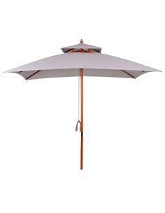 Outsunny 3 m Square Canopy Parasol - Grey