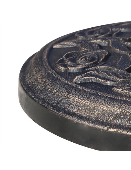 Outsunny 9kg Garden Parasol Base, Round Resin Cast Iron Effect Sun Umbrella Base, Outdoor Umbrella Stand for 38mm or 48mm Outdoo - pic 177565 | FastDaddyshop